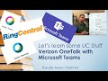Verizon onetalk with microsoft teams