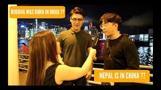 What world knows about nepal || street interview in hong kong social
experiment