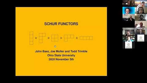 Colloquium .  John Baez . 11/5/20 . Schur Functors
