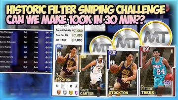 NBA2K19 -  SNIPE CHALLENGE - HISTORIC FILTER ONLY - MADE 100K MT IN 30 MIN OF SNIPING - BEST FILTER!