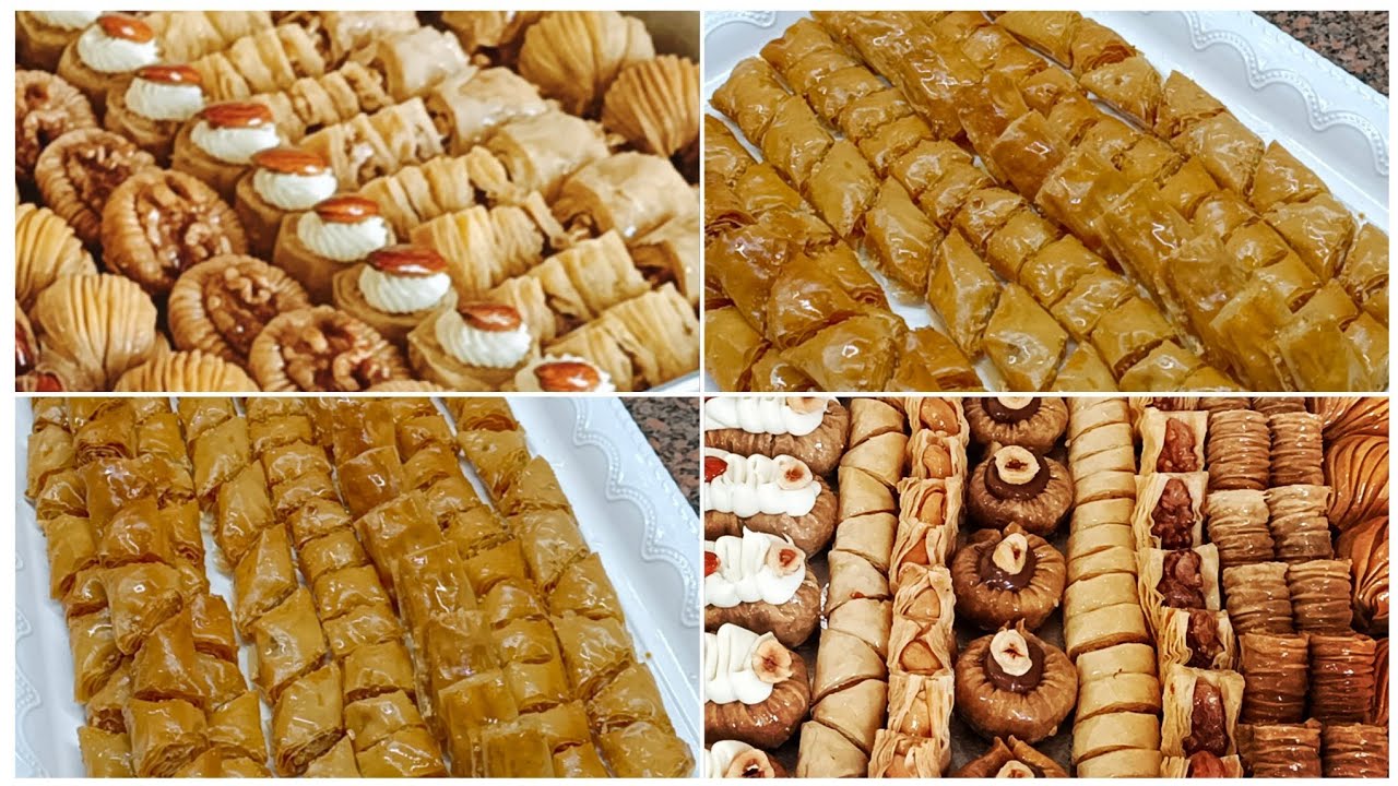 حلويات رمضانيه 😍 2024 جلاش بالمكسرات علي شكل البقلاوه التركيه تكات حصريا للجلاش