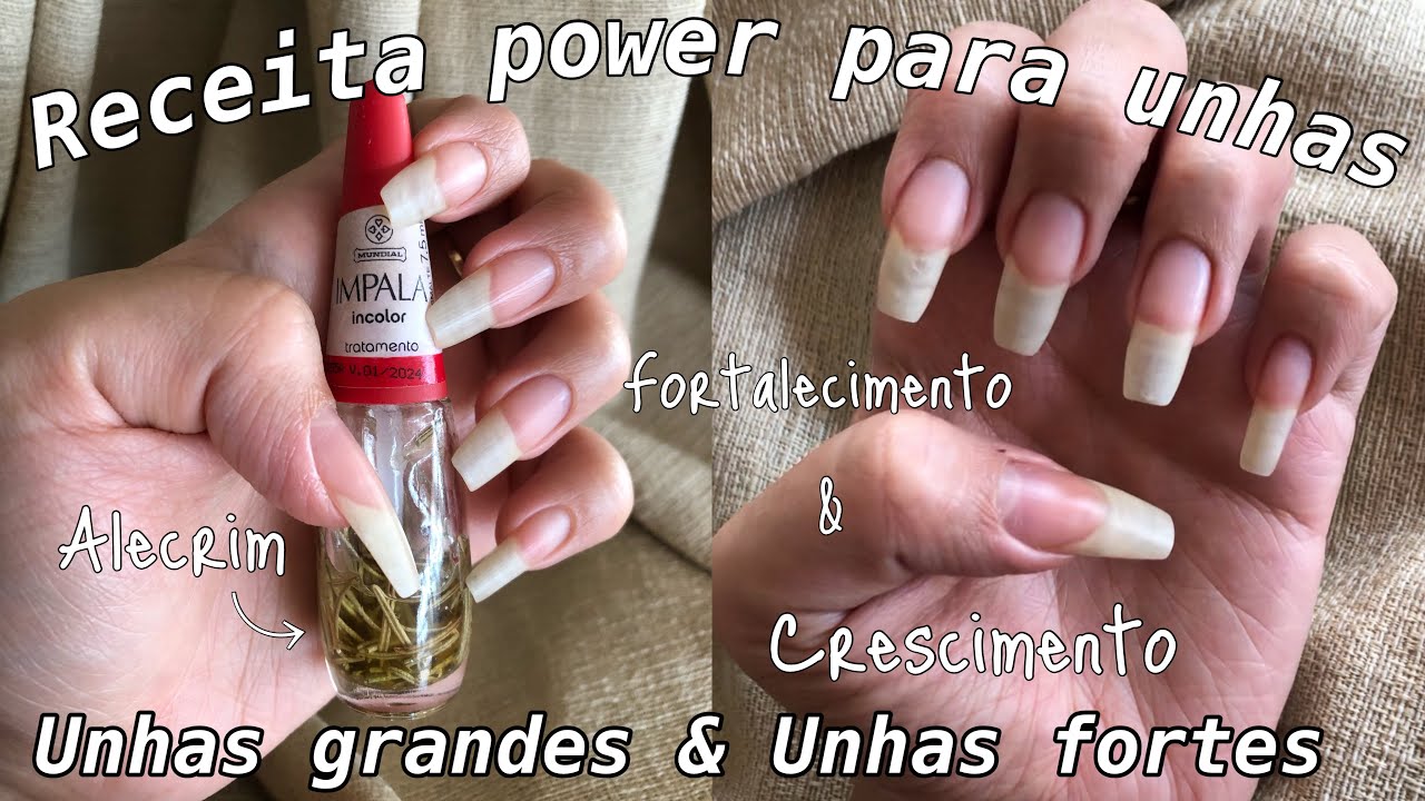 UNHAS GRANDES E FORTES COM RECEITA CASEIRA RÁPIDA| Melhor receita para unhas