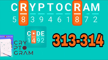CRYPTOGRAM Word Logic Puzzles level 313 314