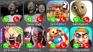 FAKE CALL Granny,Granny Chapter Two,Dark Riddle 2,Baldi's Basics Classic,Kick the Buddy,Scary Robber screenshot 3