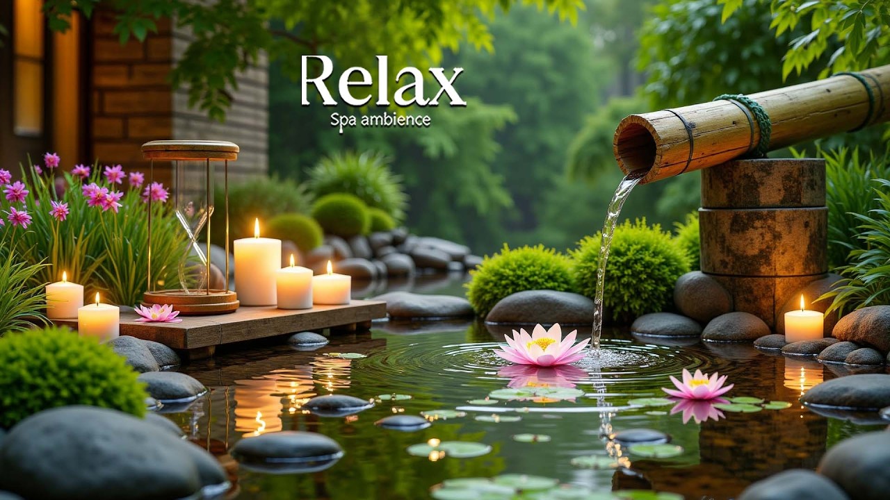 Исцеление разума 🌿 Звуки бамбуковой воды и расслабляющая музыка, снятие тревоги