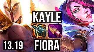KAYLE vs FIORA (TOP) | Rank 1 Kayle, 700+ games, Rank 22 | TR Challenger | 13.19