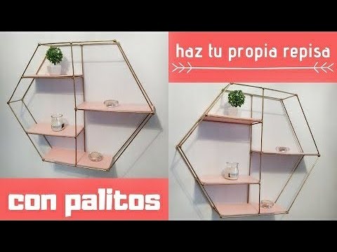 Cómo hacer una estantería con palos de polo