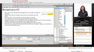 "Using the Course Files" | Adobe Dreamweaver CC with Educator.com