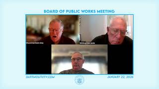 Board of Public Works Meeting January 22, 2026