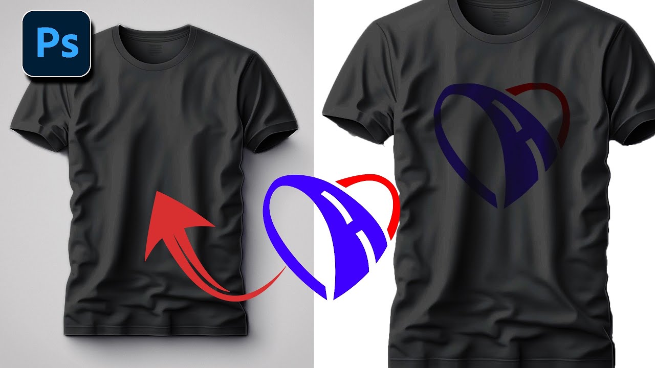 How To add Logo on T-shirt in Photoshop - Easy Tutorial - YouTube