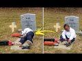 This child goes to sleep in the cemetery every day without fail. The reason will make you cry