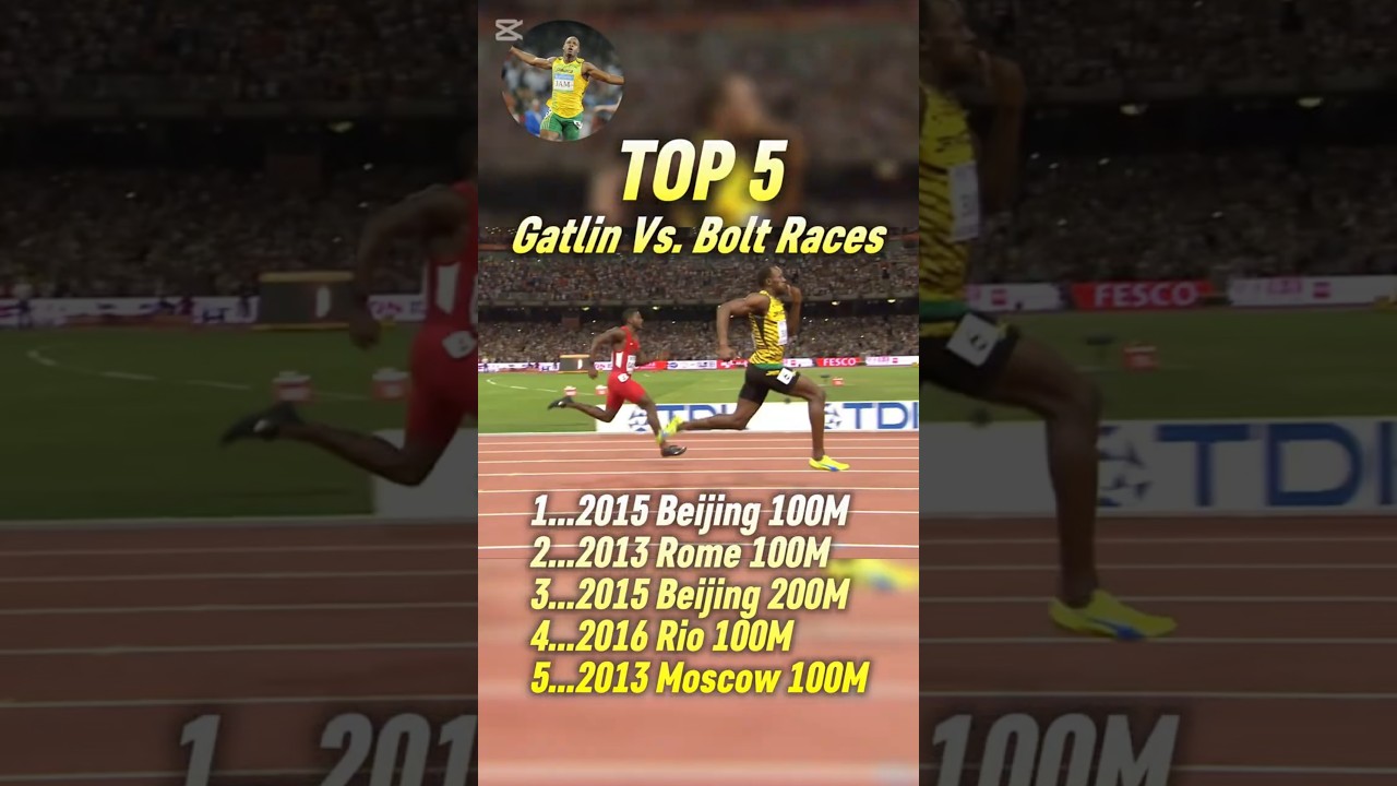 Top 5 Justin Gatlin vs. Usain Bolt Clashes
