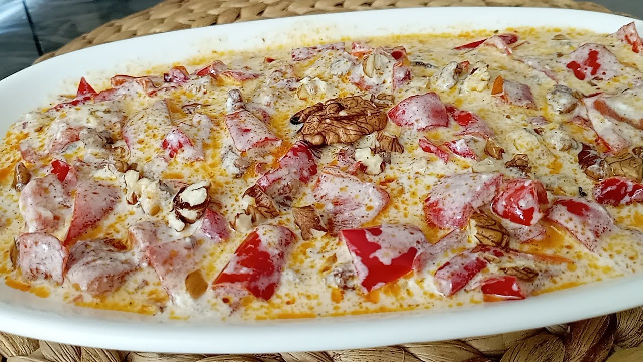 Közleme  YOK  Yoğurtlu   Kırmızı  Biber  Meze  Tarifi  Pratik, Kolay, Lezzetli