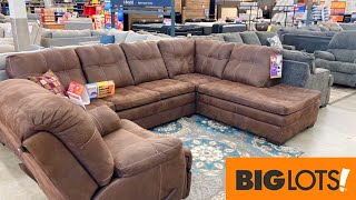 BIG LOTS SOFAS COUCHES ARMCHAIRS COFFEE TABLES FURNITURE SHOP WITH ME SHOPPING STORE WALK THROUGH