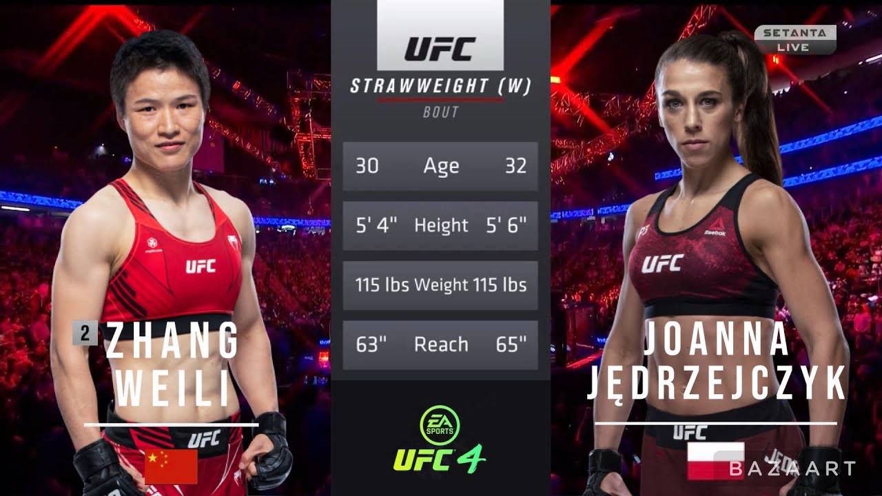WEILI ZHANG VS JOANNA JEDRZEJCZYK 2 FULL FIGHT UFC 275