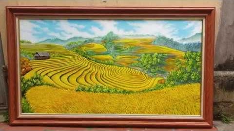 Tranh phong cảnh ruộng bậc thang