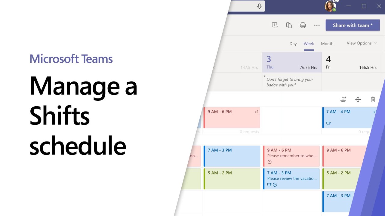How to manage a Shifts schedule in Microsoft Teams - YouTube