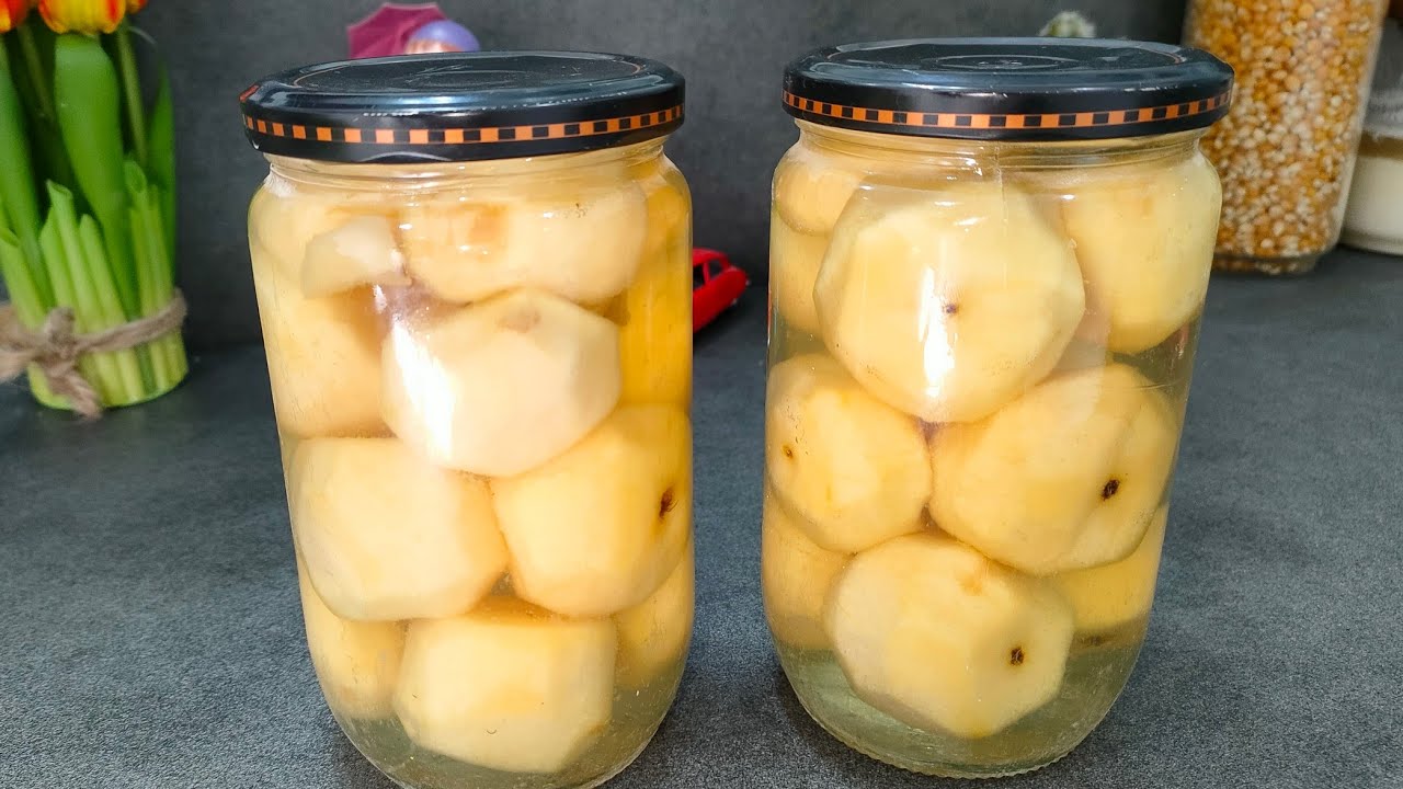 طريقة تصبير التفاح 🍏 و الاحتفاظ به لمدة سنة كاملة بدون ثلاجة ولا مجمد فقط في المطبخ