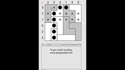 Grey is Odd - Today grids. Solution level 1 6X6 dated 07-19-2024 #logicpuzzles #logicgames  #games