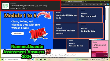 Clean, Refine & Visualize Data With IBM Watson Studio(module 1-5) TNSDC-Assessment answers💯💯💯