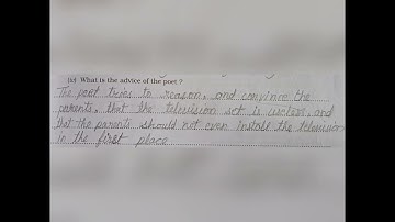 Treasure Trove Workbook Answers | Television | Chapter 5 | Poem | ICSE Class 10th