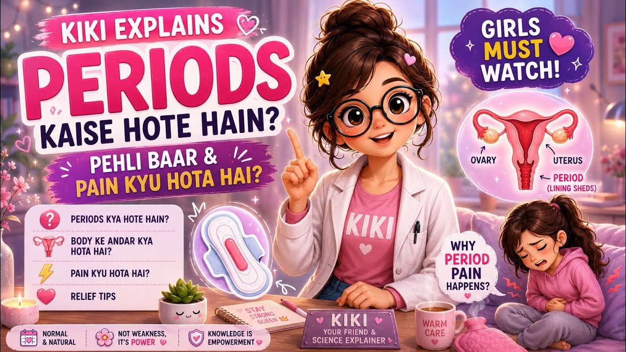 Periods🩸- Short Animated explanation by Kiki