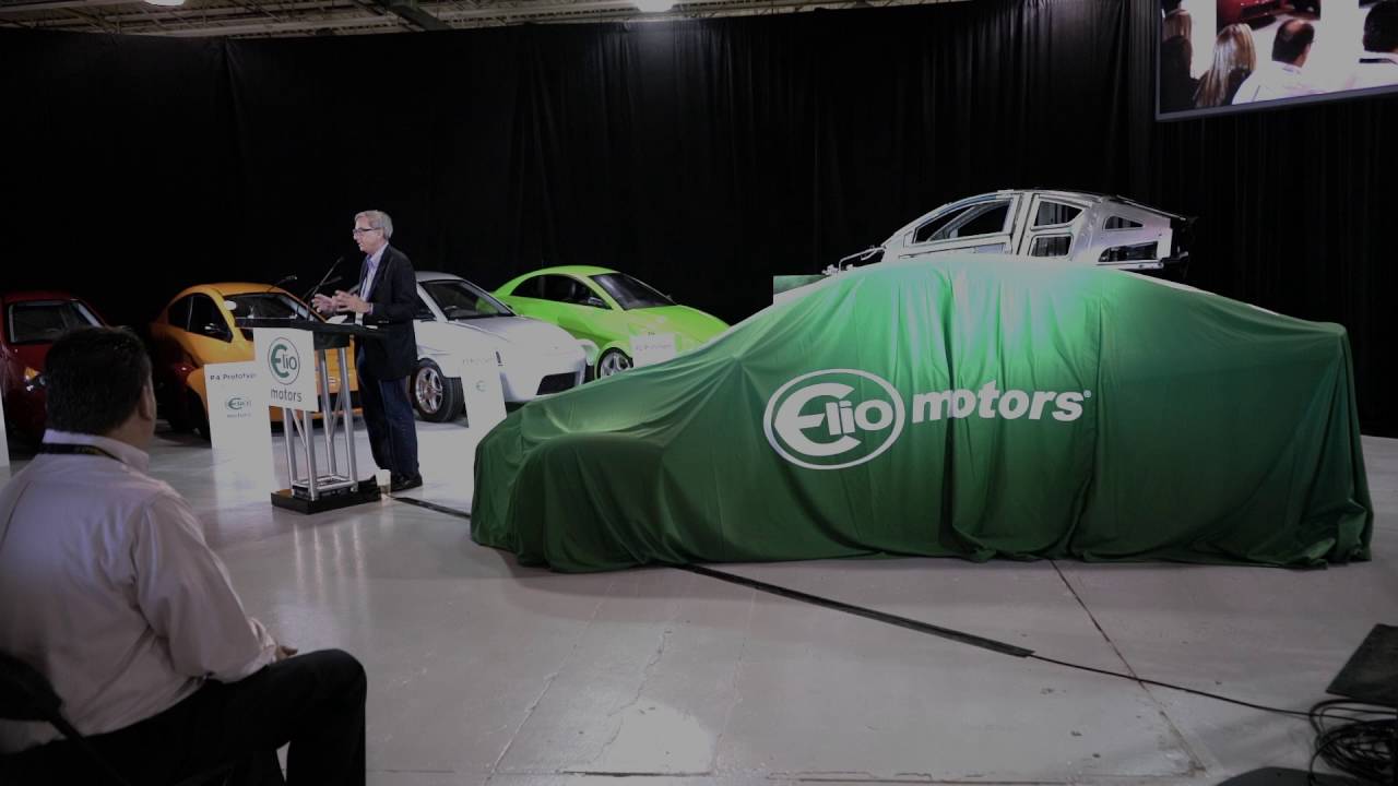 Paul Elio addresses the crowd at the E-Series Reveal