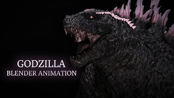 Evolved Godzilla Roaring 4K | Blender Animation [Test 8]