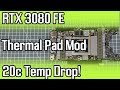 Nvidia RTX 3080FE Thermal Pad Mod - Reduce Memory Temps!