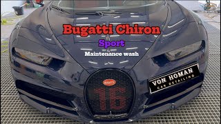 1of1 Blue Exposed Carbon Fiber BUGATTI CHIRON SPORT Maintenance wash