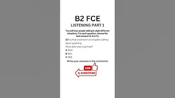 Thumbnail of B2 First (FCE) Listening Practice Test 2024 - Part 1 #b2firstlisteningtests #learningenglish #fce