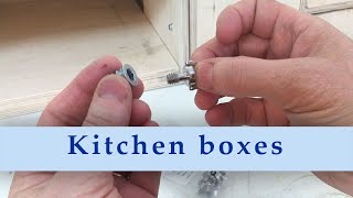 Kitchen boxes for a minivan camper van