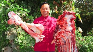 The BEST Beef Noodle Soup! 2 Huge Bones and 7kg Meat For the Broth! | Uncle Rural Gourmet