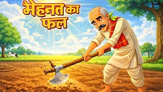 महनत क फल Mehenti Kisan Madan Lal Hindi. Kahania Moral Stories Kisan Cartoon
