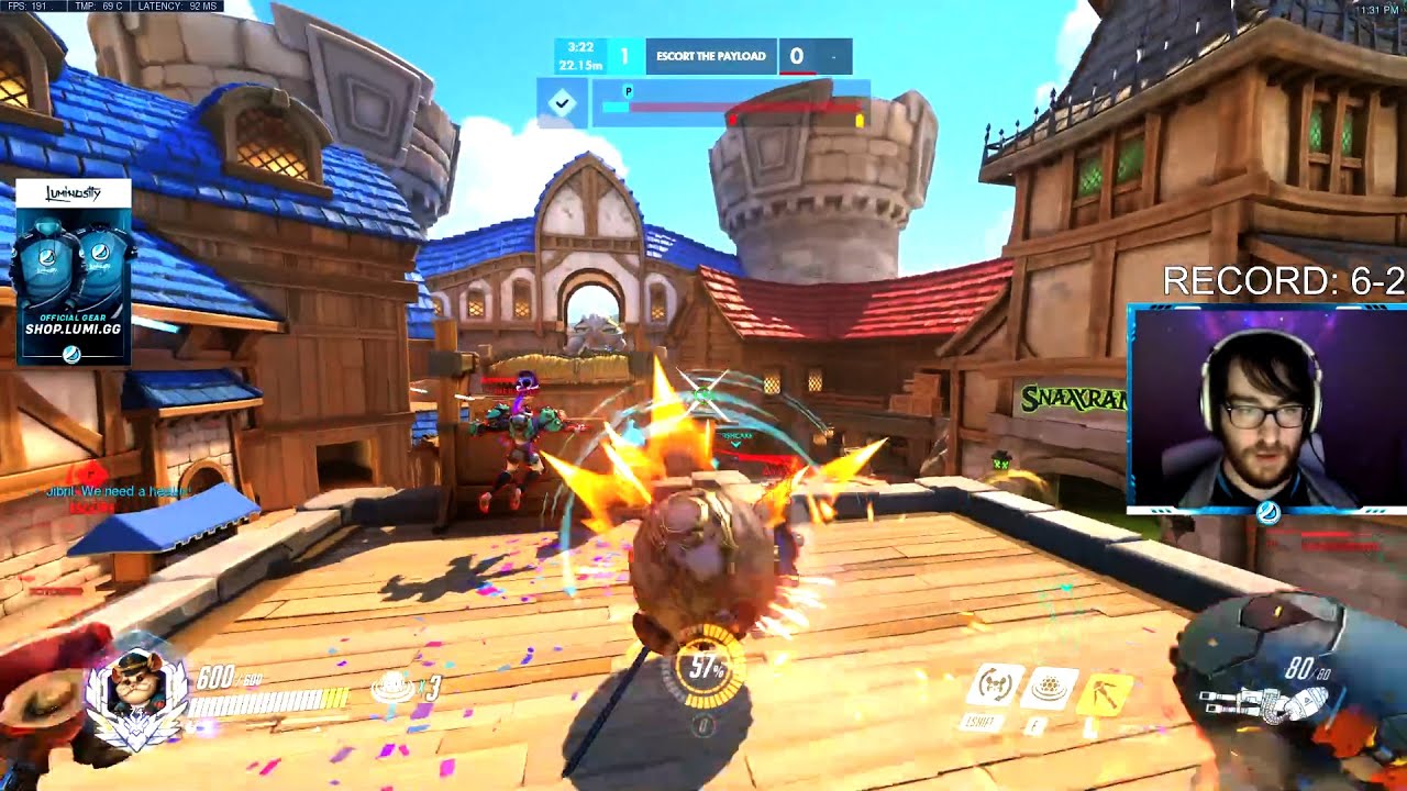 Harbleu Hammond gameplay - Overwatch Season 27 Top 500