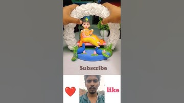 Diy Krishna ji Janmashtami jhula making 🦚 Krishna ji jhula making 🙏 Jai shree krishna #shorts #short