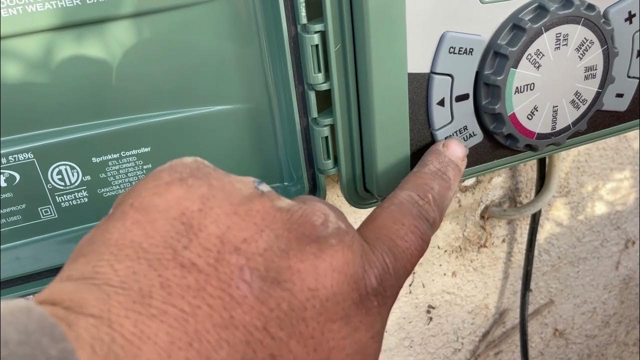 Como programar timer o reloj Orbit de 6 estaciones para el sistema de