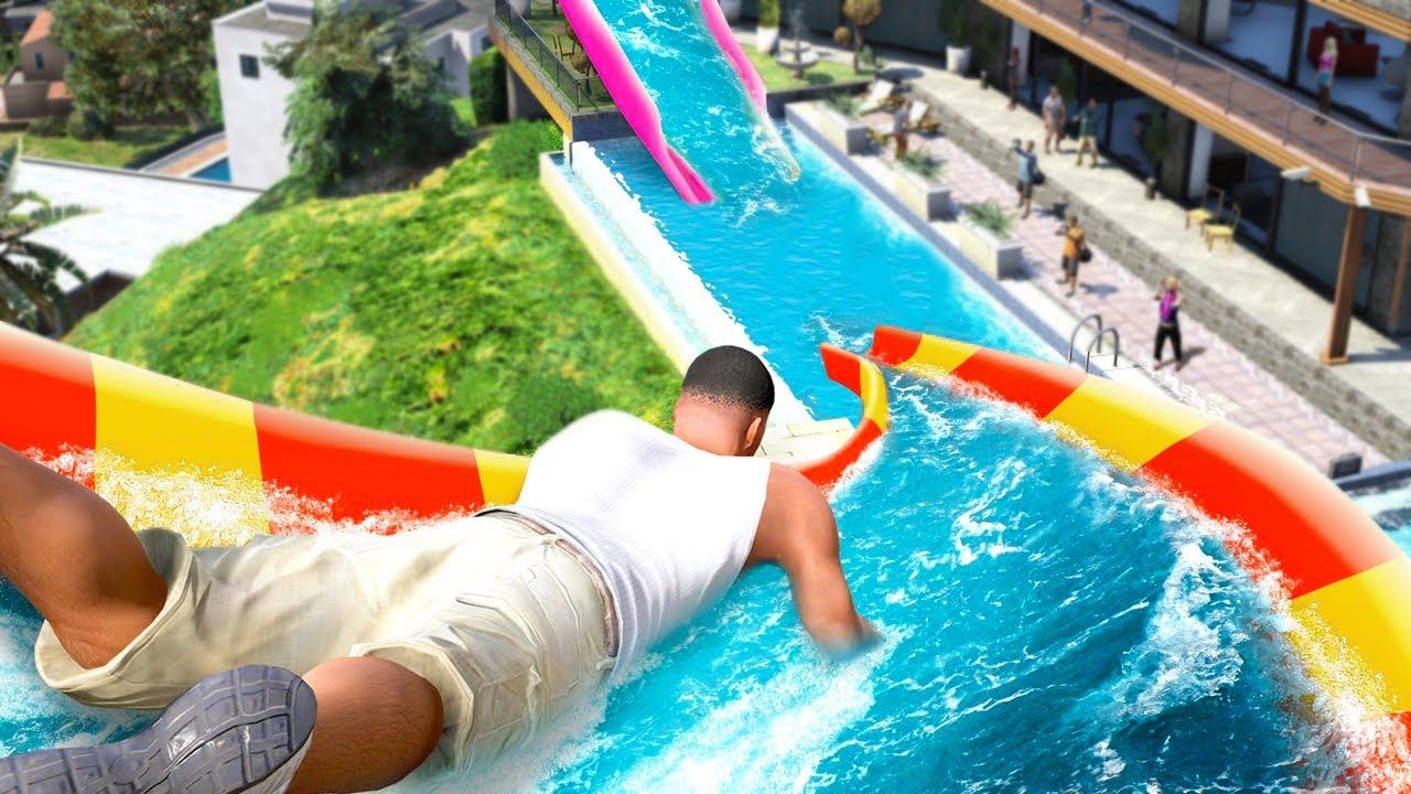 J'AI TRANSFORMÉ LA MAISON DE FRANKLIN EN PARC AQUATIQUE SUR GTA 5 ! (Incroyable)