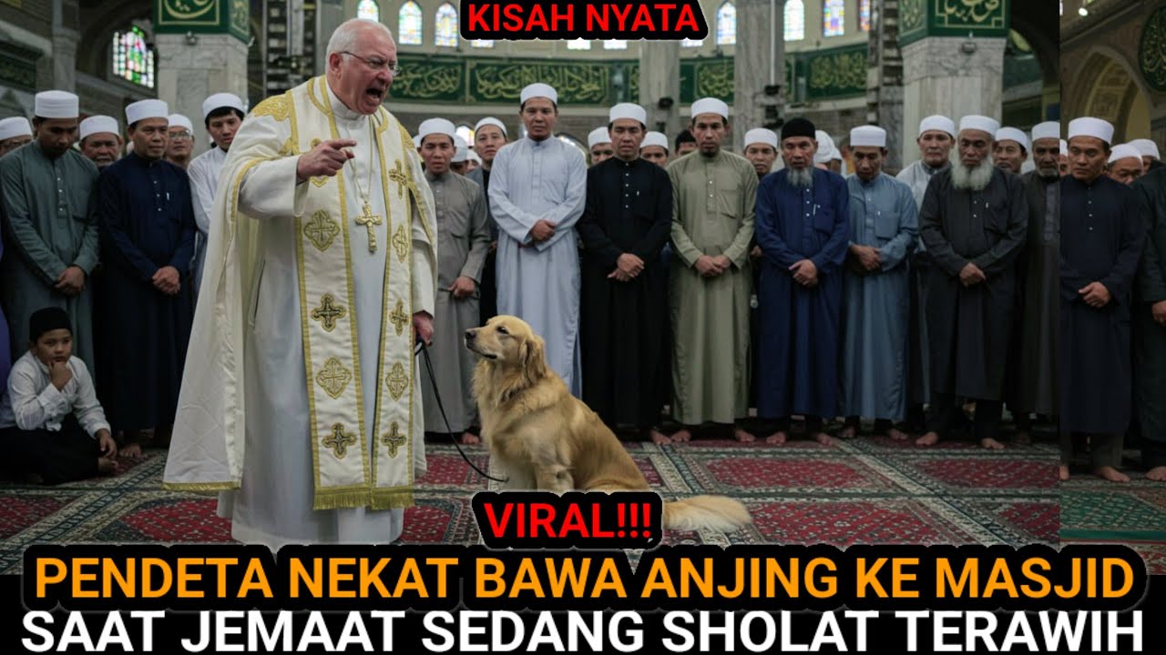 KENAPA ANJING NAJIS? PENDETA NEKAT BAWA ANJING KE MASJID BERUJUNG MUALAF SETELAH TAHU ALASANNYA