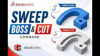 Sweep Boss & Swept Cut in SolidWorks | Complete 3D Modeling Tutorial #CADDEngineer