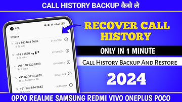 Recover Call History | Call History Backup And Restore | Call History Backup Kaise Kare 2024