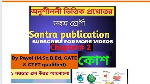 Class9(WBBSE)Life Science Chapter2/short questions answers from santra publication/cell#agrisaScicls