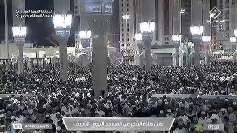 صلاة الفجرمن المسجد النبوي الشّيخ عبدالباري الثبيتي خواتيم سورة آل عمران يوم الثلاثاء  ٢٥ رمضان ١٤٤٦
