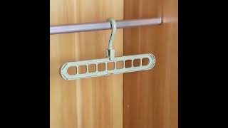 WZPHD® Free Design 360° 9 Hole Rotating Space Saver Clothes Wardrobe Closet Hanger Organizer