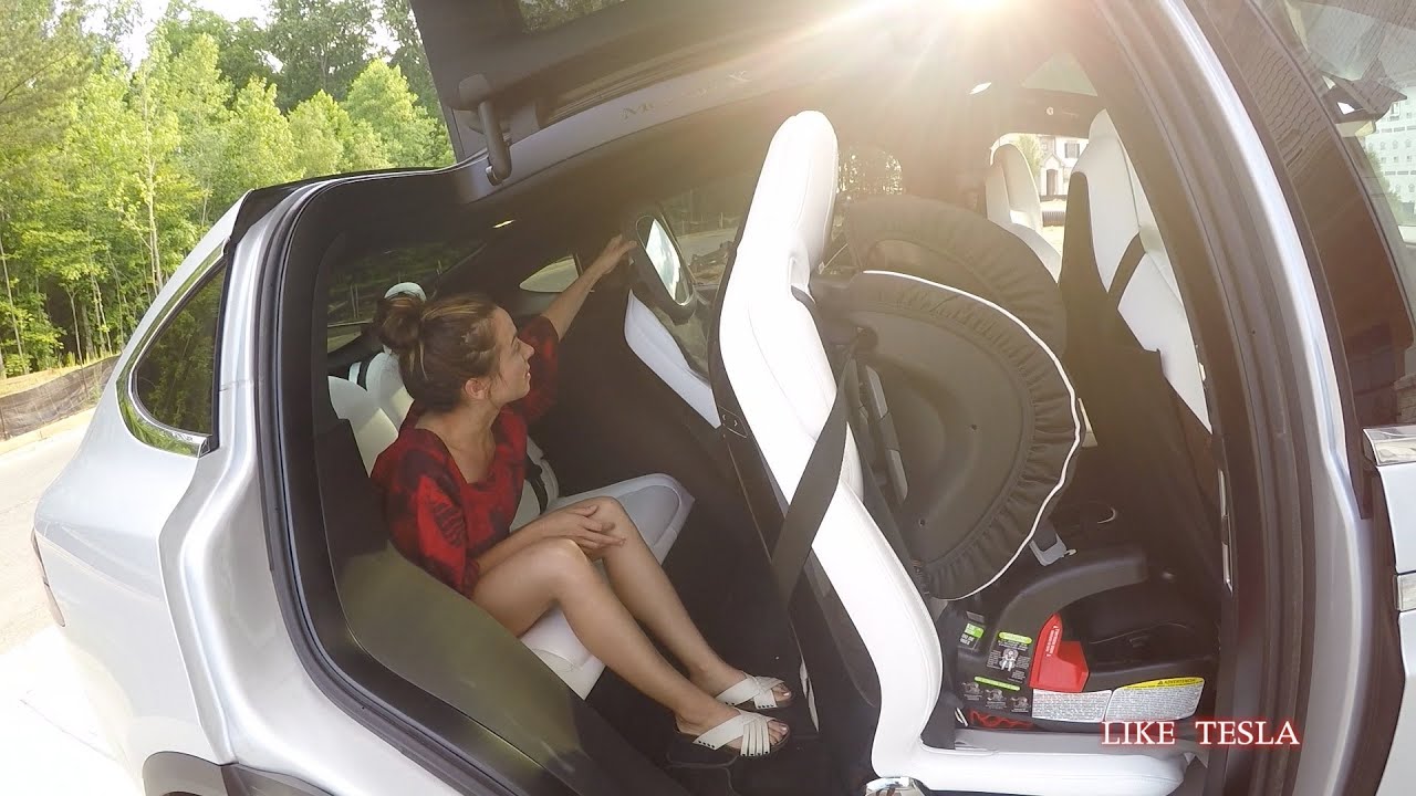 Tesla Model X Third Row Access And Car Seats