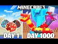 I Survived 1000 Days as SNAKES in HARDCORE Minecraft!