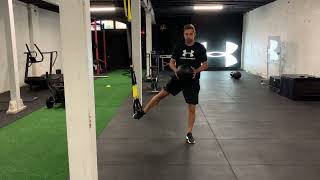 TRX Lateral lunge (progression by moving further from anchor or by adding external load)