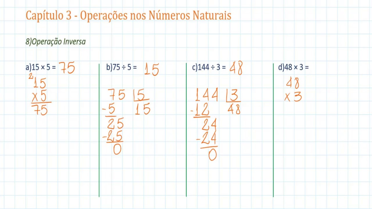 MANGAROTOS - 6 ano Cap 3 Parte 12 Operação Inversa (Multiplicação e ...
