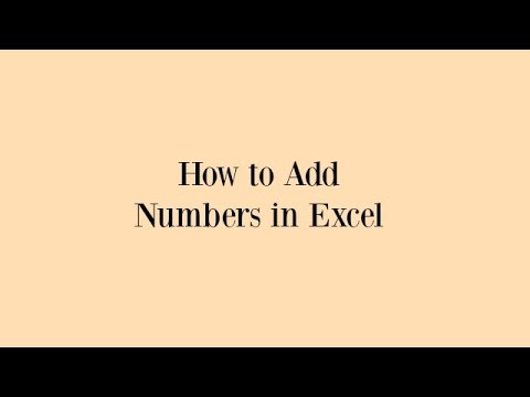 How to ADD Numbers in Excel | hindi | 2017 - YouTube