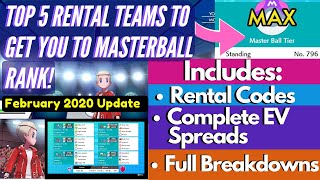 Top 5 Rental Teams (With Codes) Ranked Competitive Battles Guide Pokémon Sword/Shield FEBRUARY 2020